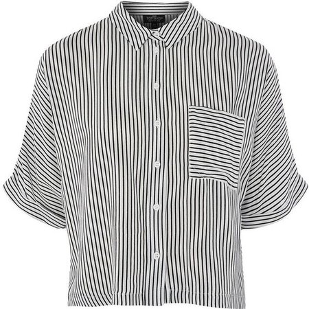 Striped collar shirt