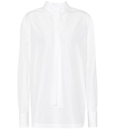 Cotton-blend blouse
