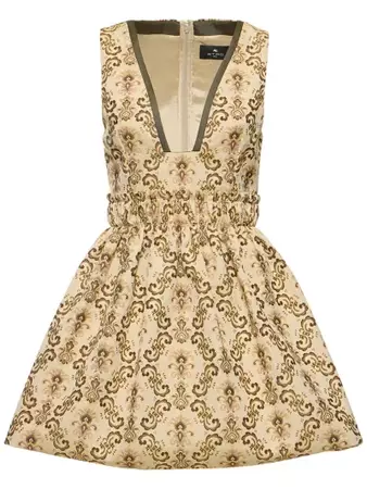 Cotton blend jacquard mini dress - Etro - Women | Luisaviaroma