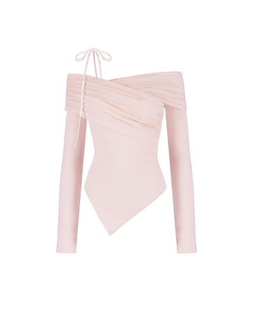 come out and play valentine drape top baby pink