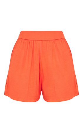 Bright Orange Lucilla Jersey Floaty Shorts | PrettyLittleThing USA