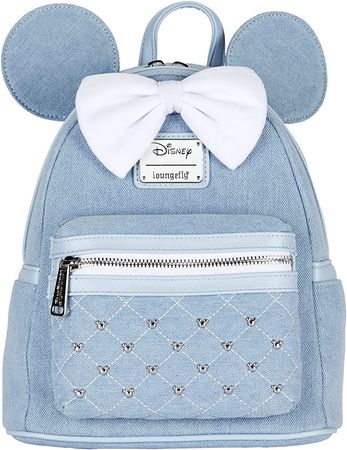 Amazon.com: Loungefly Disney Minnie Mouse Denim Womens Double Strap Shoulder Bag Purse : Clothing, Shoes & Jewelry