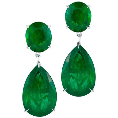 Emerald Hollywood Earring by Takat For Sale at 1stDibs
