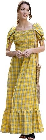 Tasha Apparel Women's Short Sleeve with Self-Tie Detail Maxi Dress at Amazon Women’s Clothing store