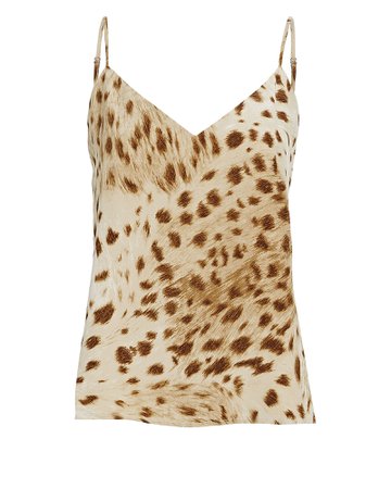 L'Agence Jane Leopard Print Silk Camisole | INTERMIX®