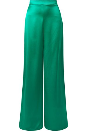 Cushnie | Silk-satin wide-leg pants | NET-A-PORTER.COM