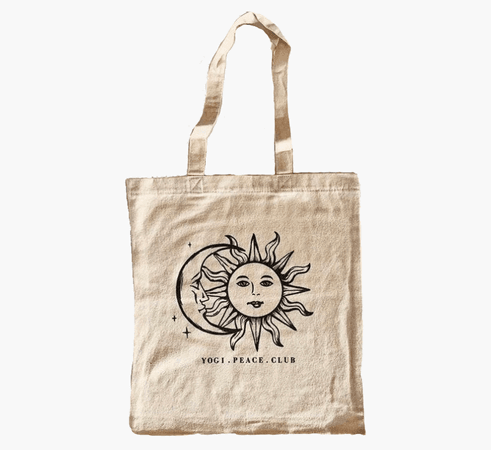 sun and moon tote bag