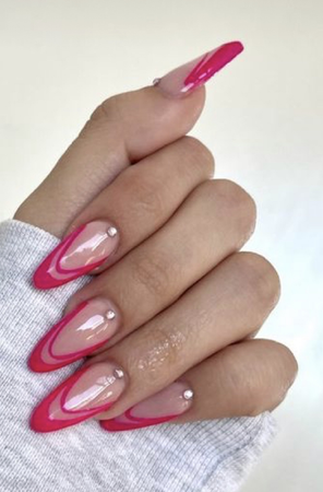 Pink Barbie nails