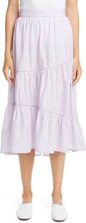 Clement Asymmetrical Tiered Midi Skirt