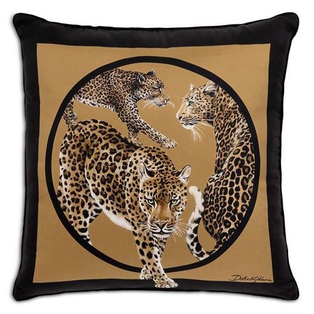 Dolce & Gabbana Dolce&Gabbana Casa Leopard Silk Cushion, 18' x 18" | Bloomingdale's