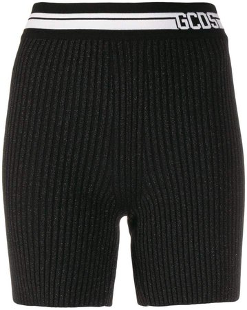 logo band knitted shorts