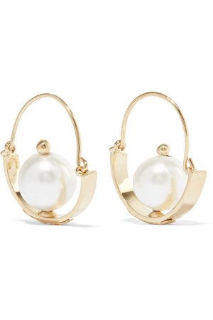Rosantica | Ginger gold-tone pearl earrings | NET-A-PORTER.COM