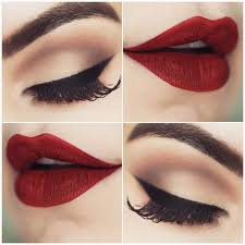 prom makeup green eyes red lips - Google Search
