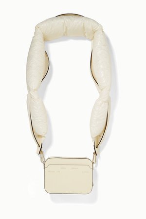 2 Moncler 1952 Valextra Dado Shell Down And Leather Shoulder Bag - Cream