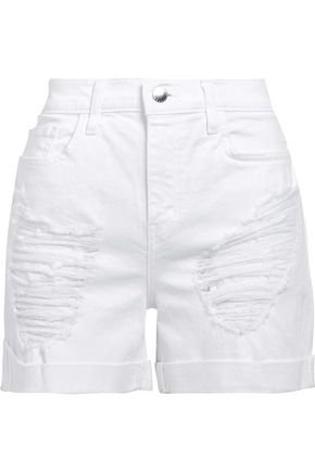 Distressed denim shorts | L'AGENCE | Sale up to 70% off | THE OUTNET