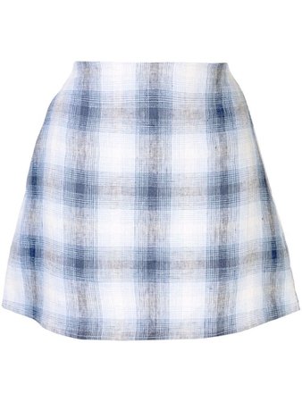 plaid blue skirt