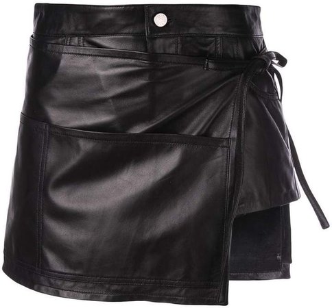 wrap mini skirt