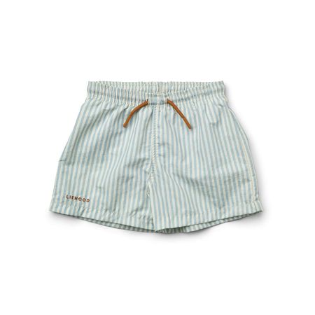 Duke board shorts - Stripe: Sea blue/creme de la creme – Liewood