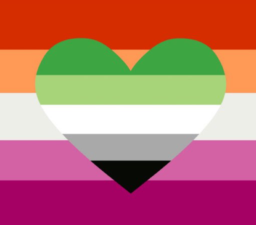 Aromantic Lesbian Flag