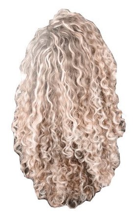 ash blonde curly hair