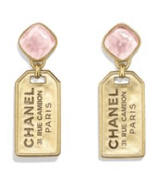 Chanel pink earrings
