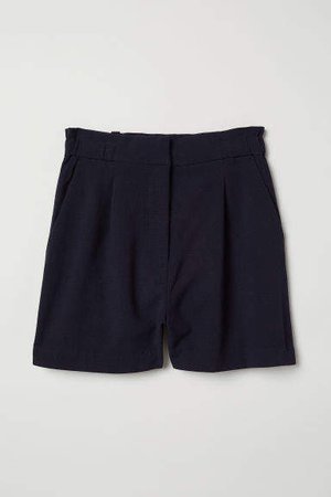 Viscose-blend Shorts - Blue