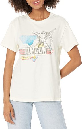 Amazon.com: Lucky Brand Women's Top Gun Boyfriend Tee, Marshmallow, Medium : Clothing, Shoes & Jewelry