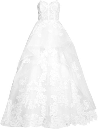 Carolina Herrera The Adeline Floral-Embroidered Gown