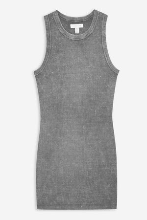 PETITE Washed Racer Bodycon Dress | Topshop grey