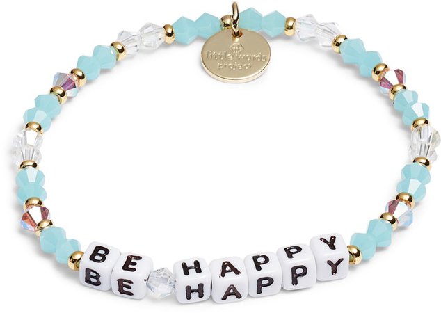 Be Happy Beaded Stretch Bracelet