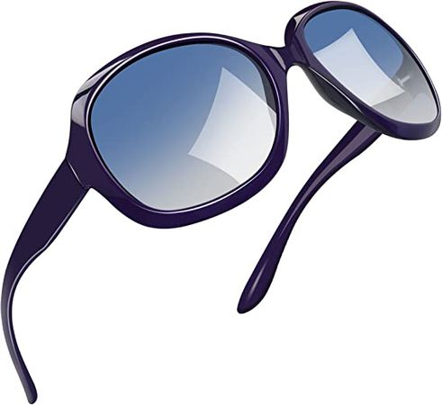Amazon.com: Oversized Blue Womens Polarized Sunglasses UV Protection, Retro Big Square Large Sunglasses for women, Vintage Designer Anti Glare Ladies Sun Glasses Driving Cycling Fishing, Stylish Gradient Sunnies : Clothing, Shoes & Jewelry