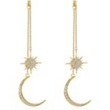 Amazon.com: moon star earring with chain - moon earrings dangle - sun and moon earrings for women, Gift for wedding or Daily Wear (Moon dangle earrings): Jewelry