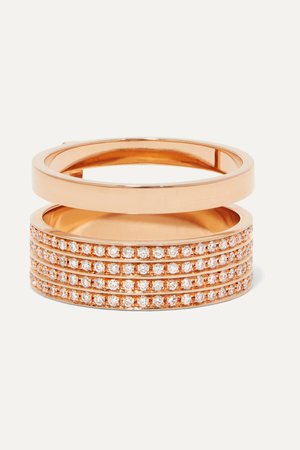 Rose gold Berbère 18-karat rose gold diamond ring | Repossi | NET-A-PORTER