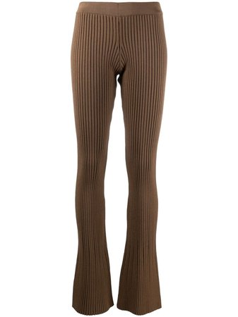 AMI Paris Ribbed Knitted Trousers - Farfetch