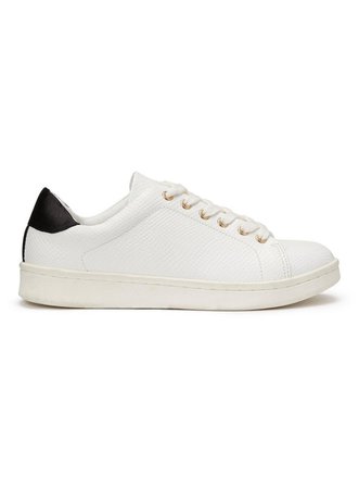 ELODIE White Lace Up Trainer - Trainers - Shoes - Miss Selfridge