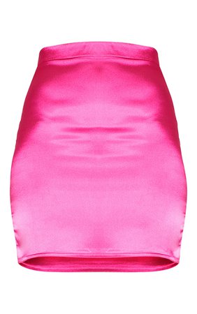 Pink Satin High Waisted Mini Skirt | Skirts | PrettyLittleThing USA