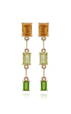 Gemdrop 14k Yellow Gold Multi-Stone Earrings By M.spalten | Moda Operandi