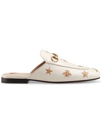 Gucci Princetown embroidered leather slipper £585 - Shop Online - Fast Global Shipping, Price