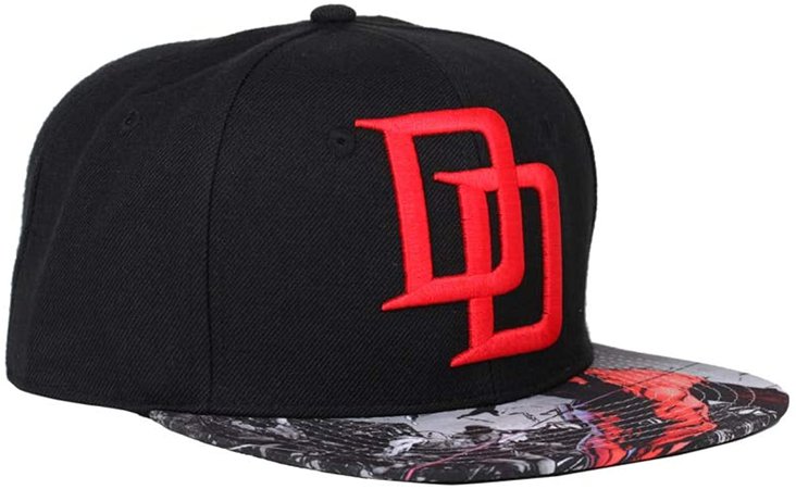 Marvel Daredevil Logo Snapback Hat Black at Amazon Men’s Clothing store