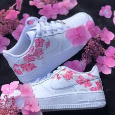 Custom Nike Airforce 1 Floral Design