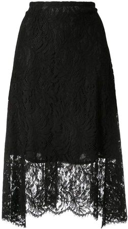 high-waisted lace skirt