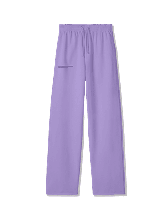 Organic cotton loose track pants—orchid purple
