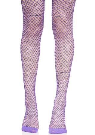 *clipped by @luci-her* Bright Purple Fishnet Tights | Dolls Kill