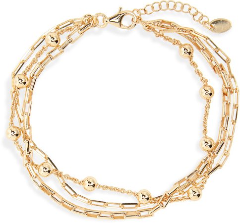 Bead Layer Chain Bracelet