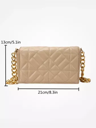 Quilted Flap Chain Shoulder Bag | SHEIN USA