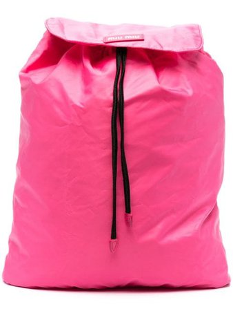 Miu Miu drawstring nylon backpack pink 5RM0112DUN - Farfetch