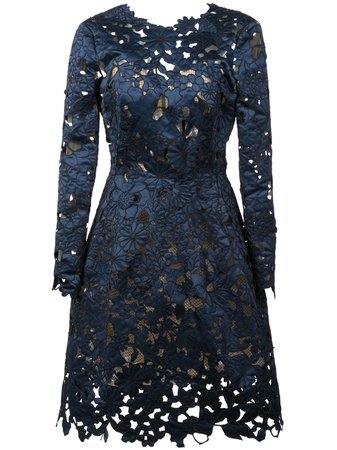 Oscar de la Renta floral lace cocktail dress £7,411 - Buy Online - Mobile Friendly, Fast Delivery