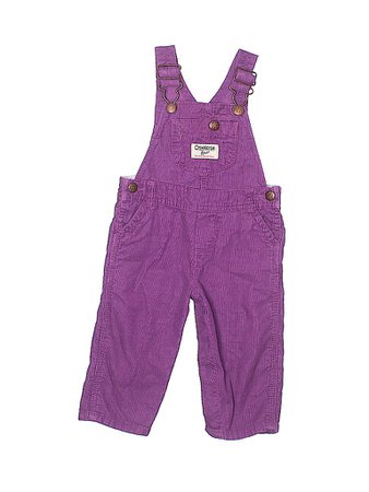 OshKosh B'gosh 100% Cotton Purple Overalls Size 9 mo - 64% off | thredUP