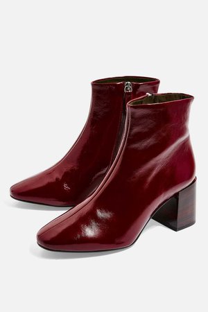 **WIDE FIT Marlene Heeled Leather Boots - Shoes- Topshop