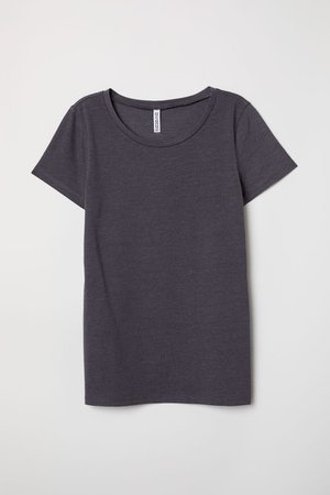 T-shirt - Dark blue melange - Ladies | H&M US